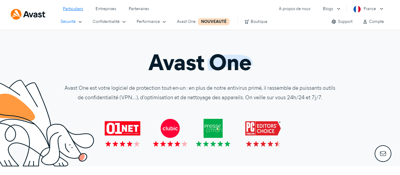 Avast - logiciels antivirus comparatif 2023
