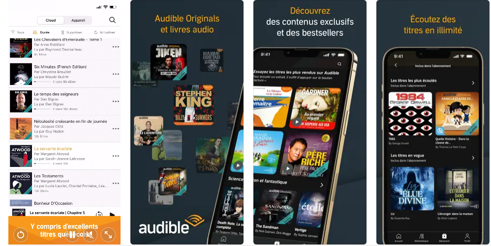 Audible - applications pour ecouter des livres audio