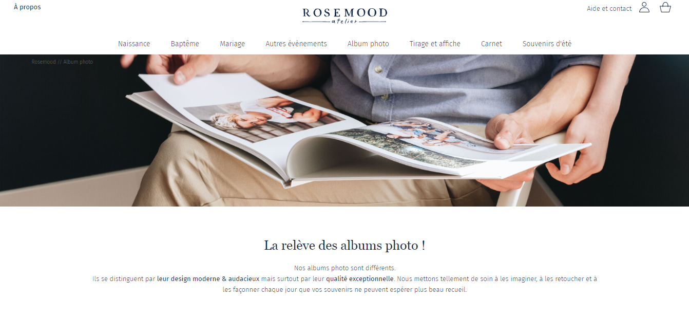 Rosemood - meilleurs services de livre photo en ligne
