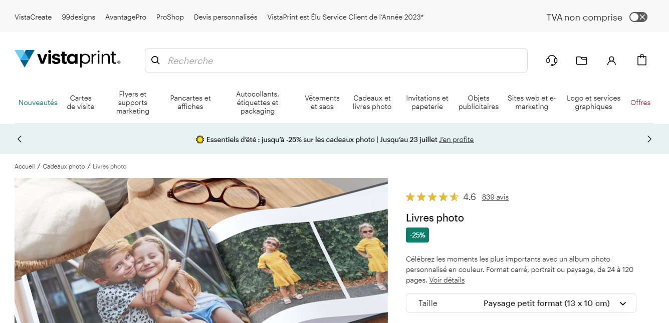 Vistaprint - meilleurs services de livre photo en ligne