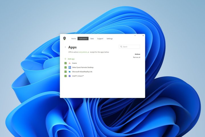 J'ai ajouté des exclusions à Adguard VPN afin que ces applications puissent contourner le VPN.