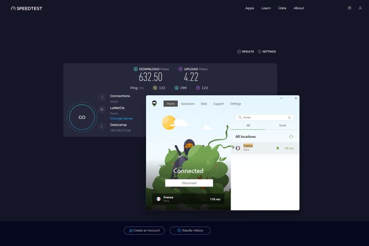 Adguard VPN a bien fonctionné avec des connexions à l'étranger.