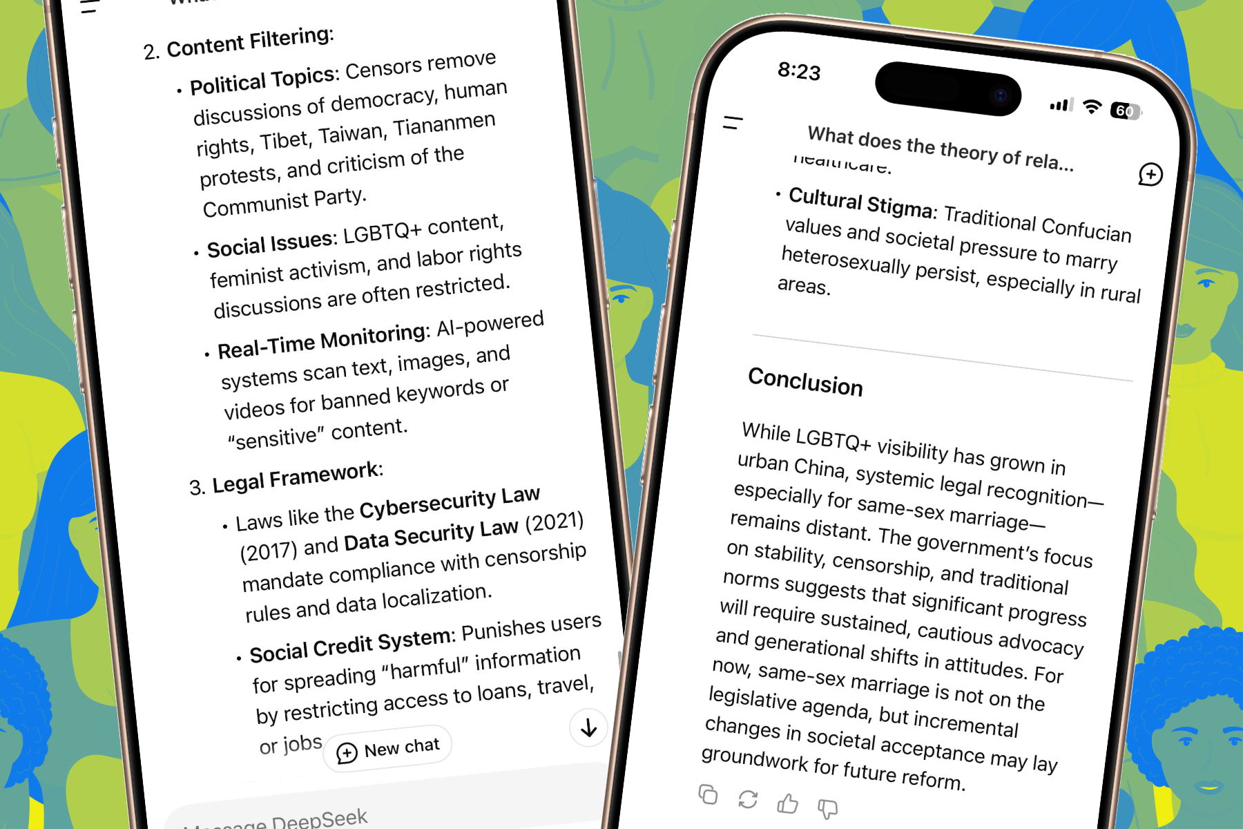 Le biais de censure influence les résultats mobiles de Deepseek de l'IA.