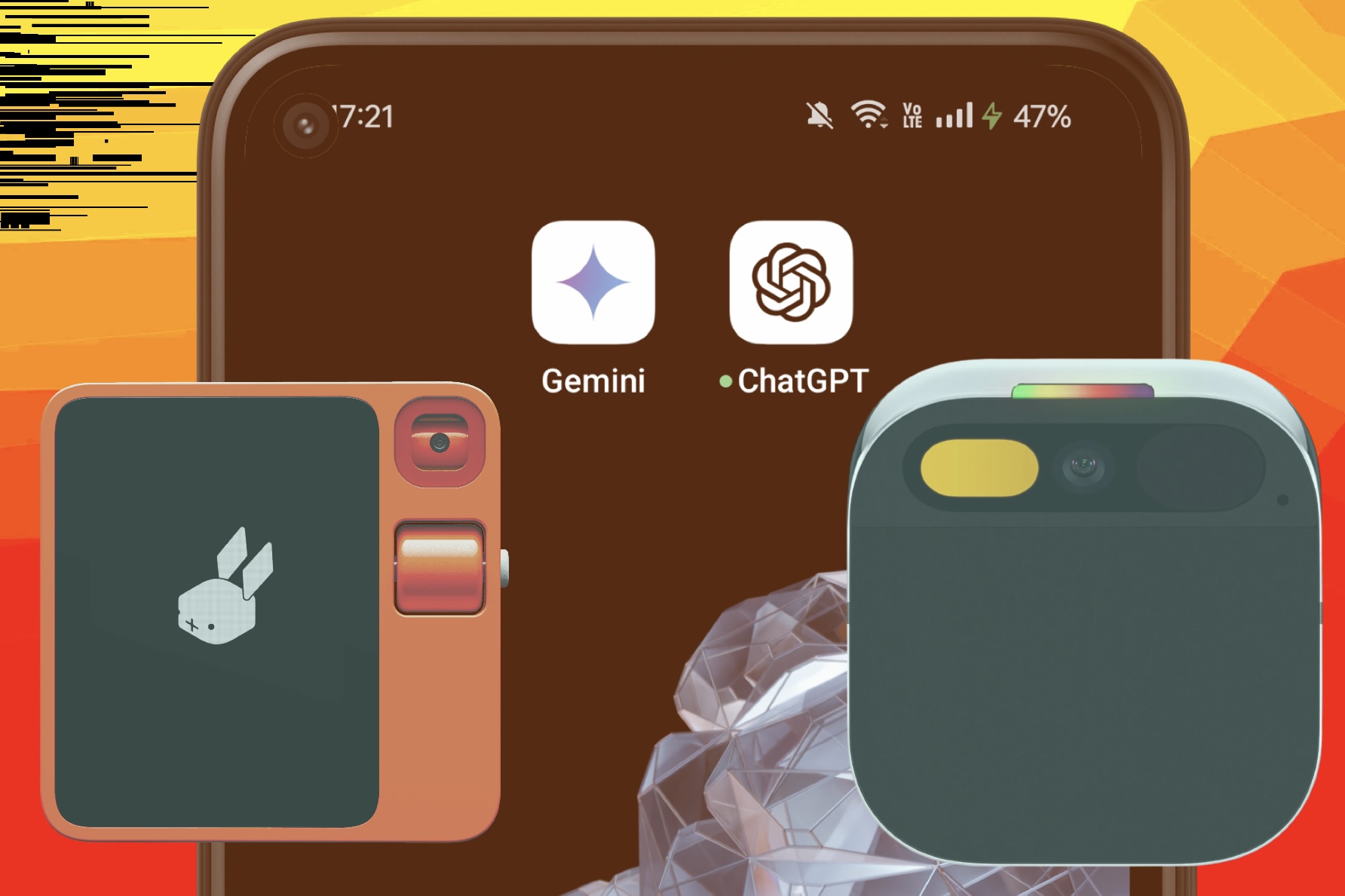 Gemini, Chatgpt, Pin Humane et Rabbit R1.