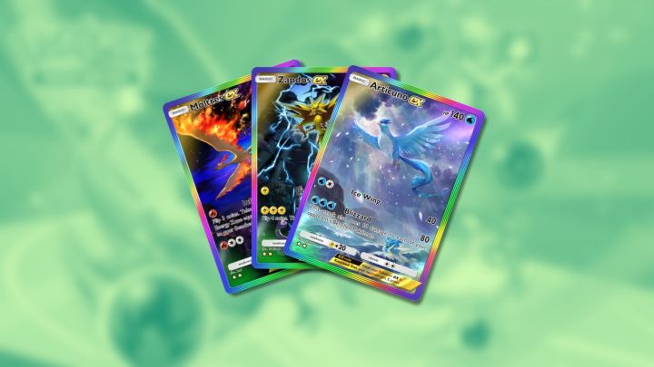 Moltres EX, Zapdos Ex et Cartes d'illustration ARTICUNO EX dans Pokémon TCG Pocket.