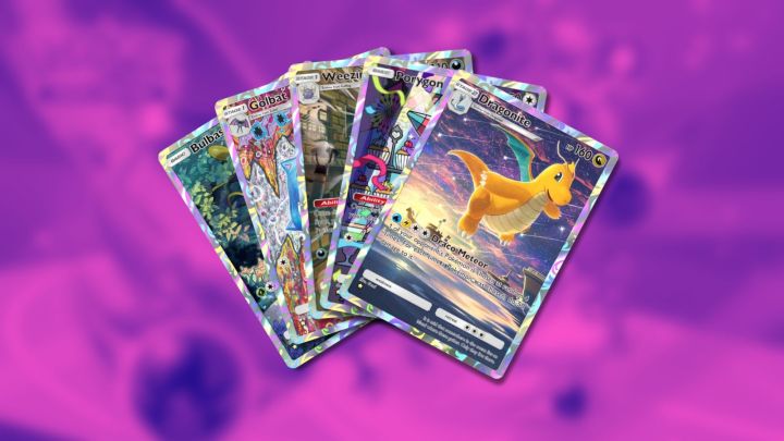 Bulbasaur, Golbat, Weezing, Porygon et Dragonite Illustration Cards dans Pokémon TCG Pocket.
