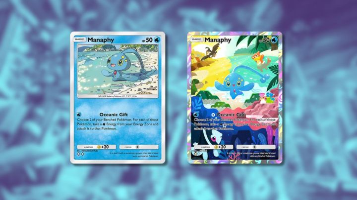 Cartes de manaphy dans Pokemon TCG Pocket.
