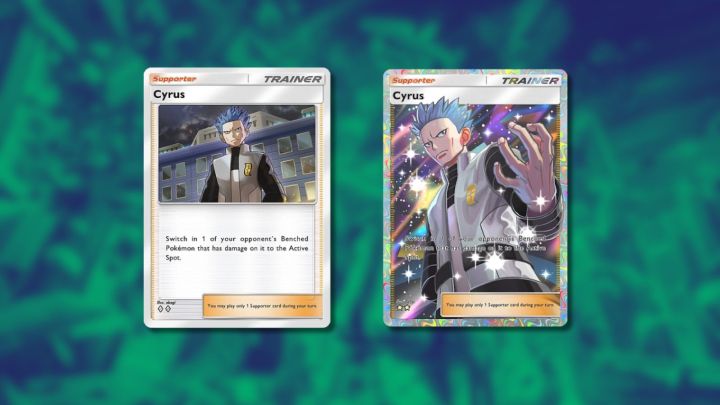 Cartes Cyrus en poche Pokemon TCG.