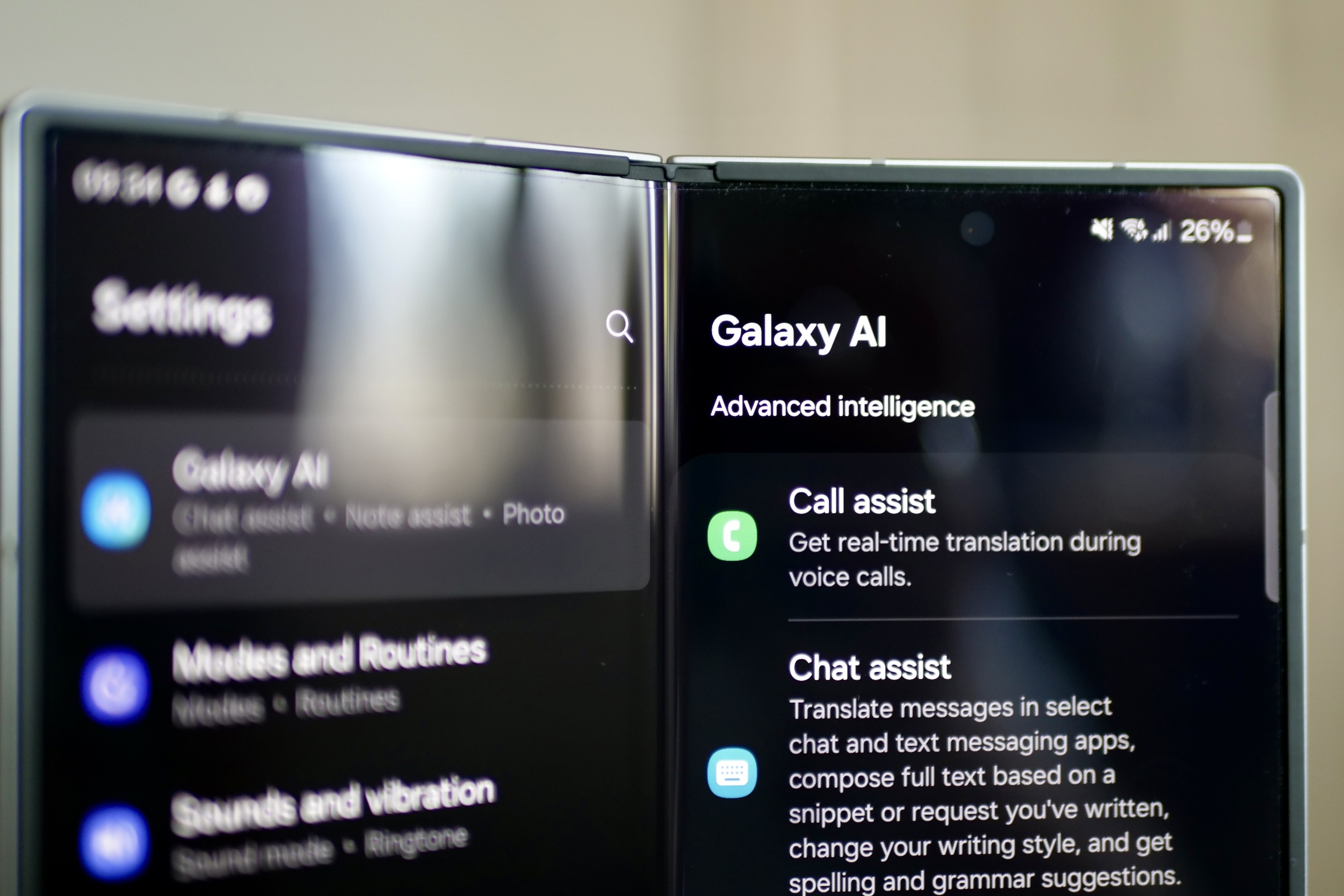 Samsung Galaxy Ai sur le Galaxy Z Fold 6.