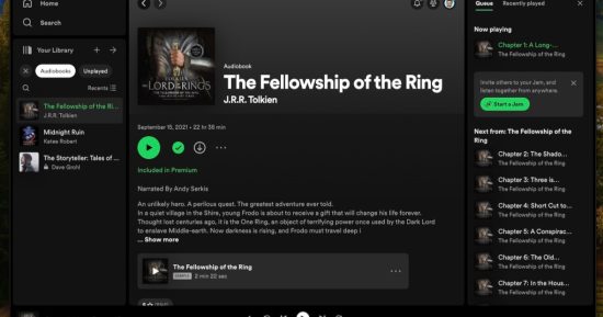 Spotify propose désormais ses audiobs narrés AI