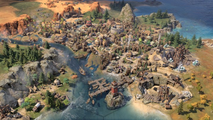 Un établissement Shawnee dans la civilisation de Sid Meier VII.