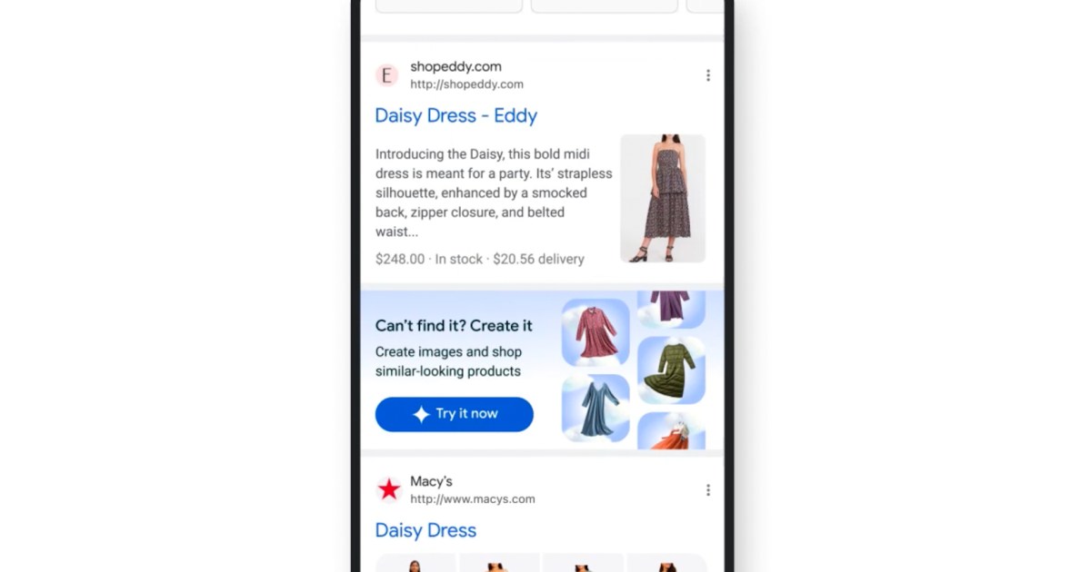 Google Idee Google AI transformera vos idées de mode en un véritable échantillon ...