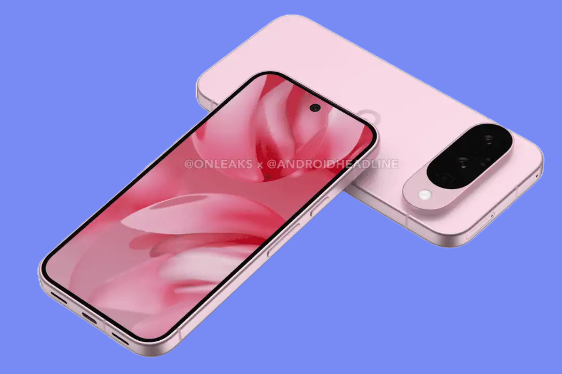 Rendu divulgué de la vue inclinée Google Pixel 10.