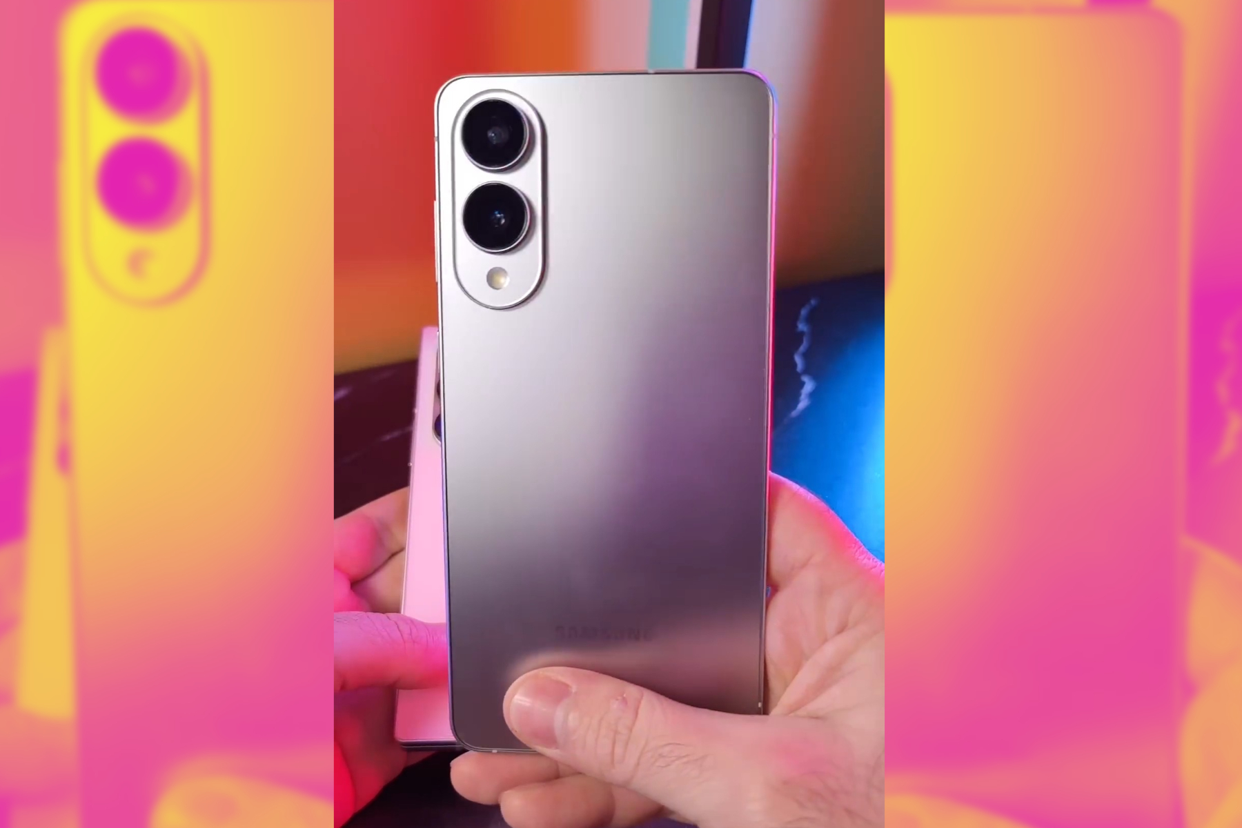 Image divulguée présumée du bord Samsung Galaxy S25.