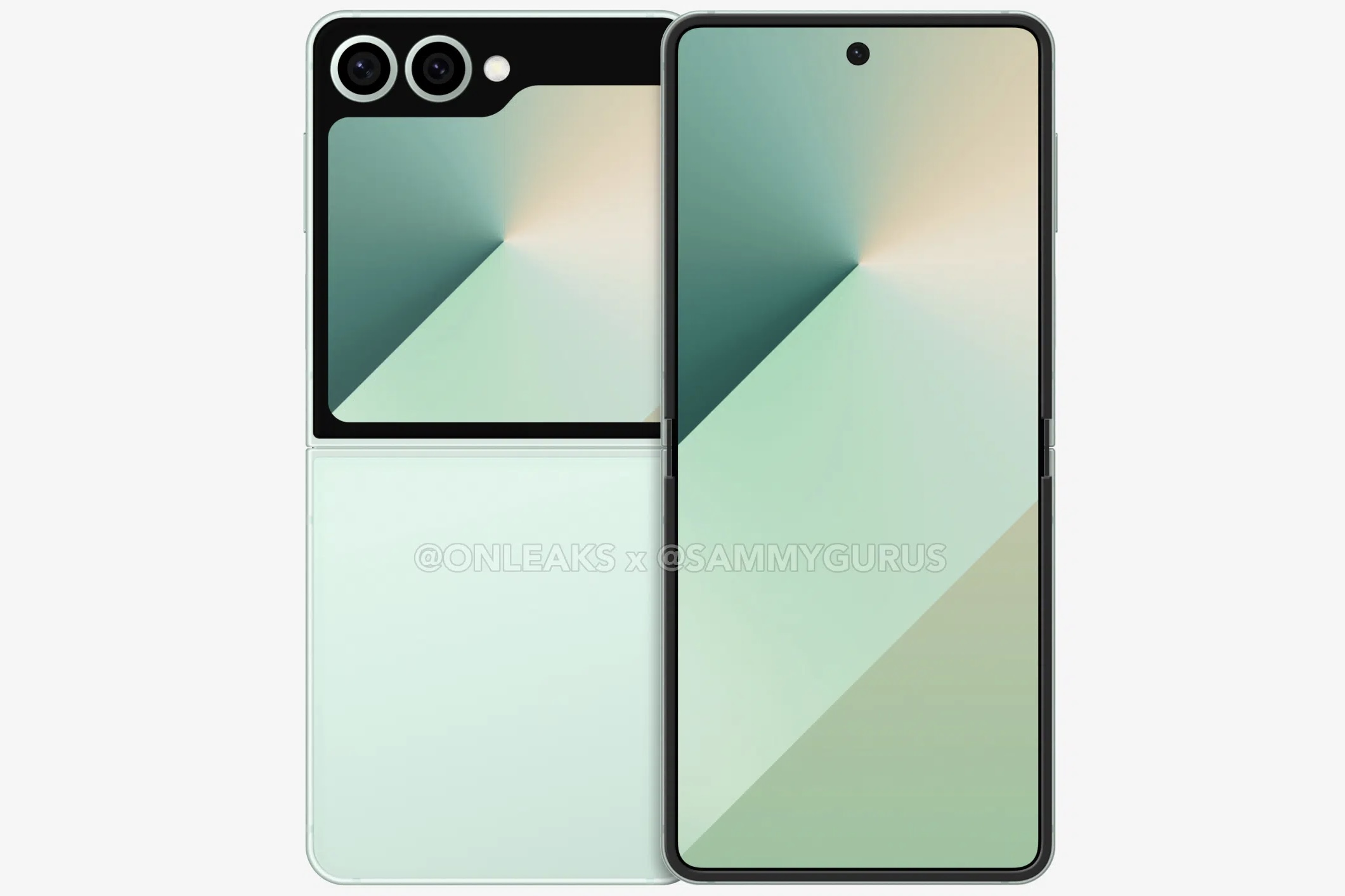 Rendeurs de produits divulgués de Samsung Galaxy Z Flip 7 Fe.