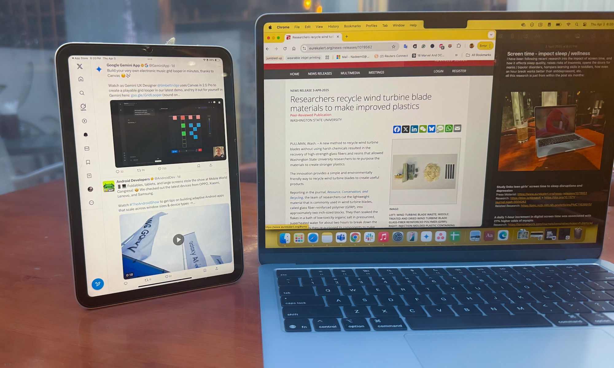 Utilisez un iPad comme écran supplémentaire lorsque vous travaillez avec un MacBook.