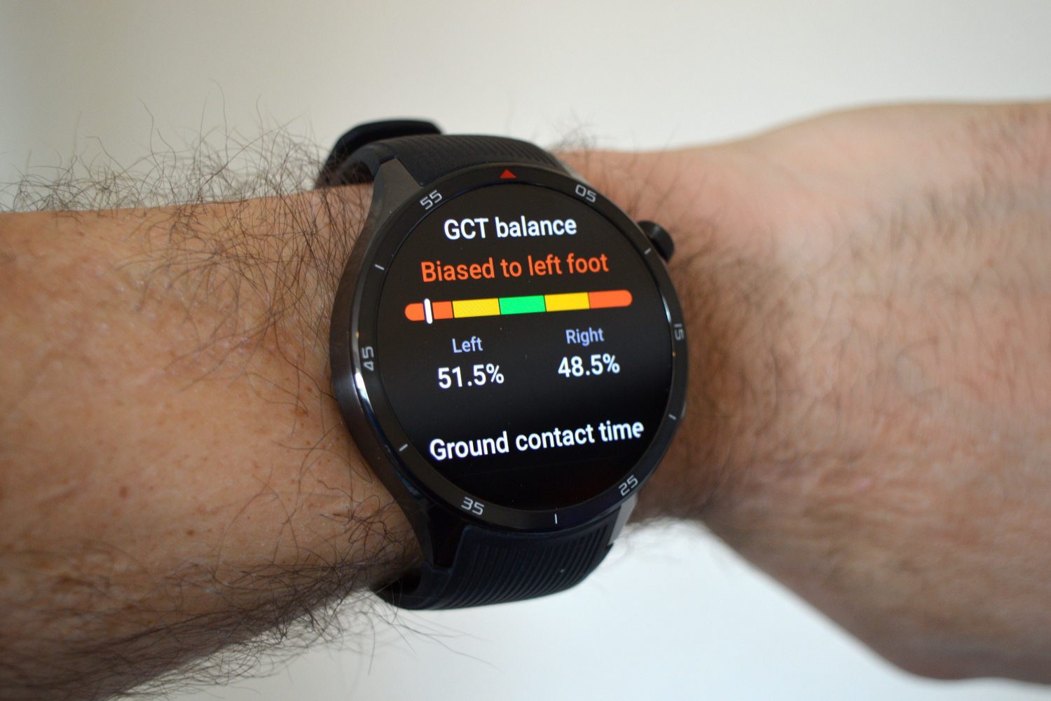 Les statistiques de la marche après une course sur la montre OnePlus 3.