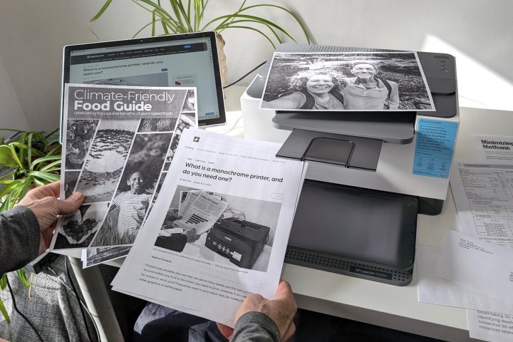 Le Laserjet M209D gère bien les graphiques et les images.