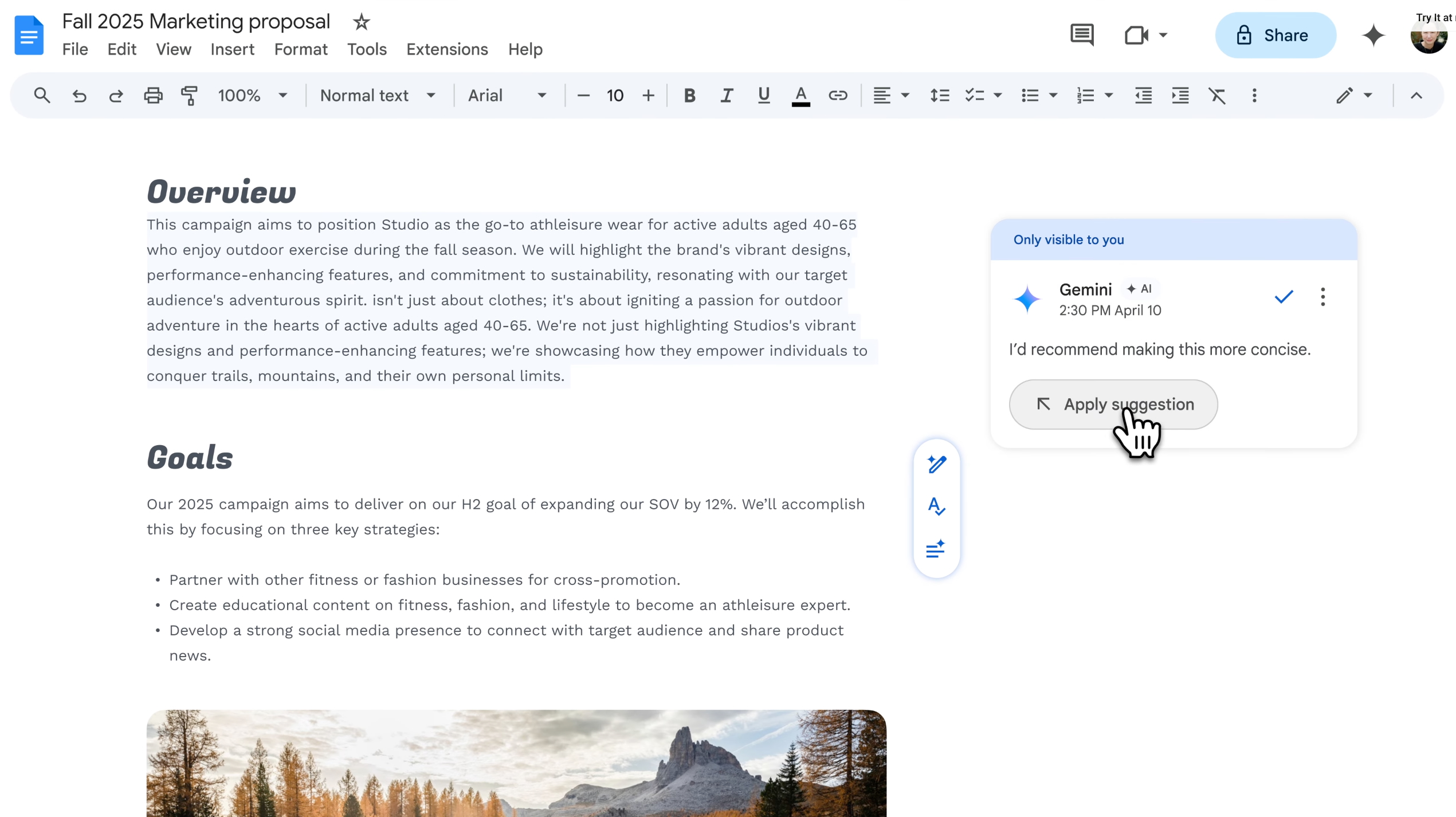 Google Docs m'aide à affiner la comport de l'IA.