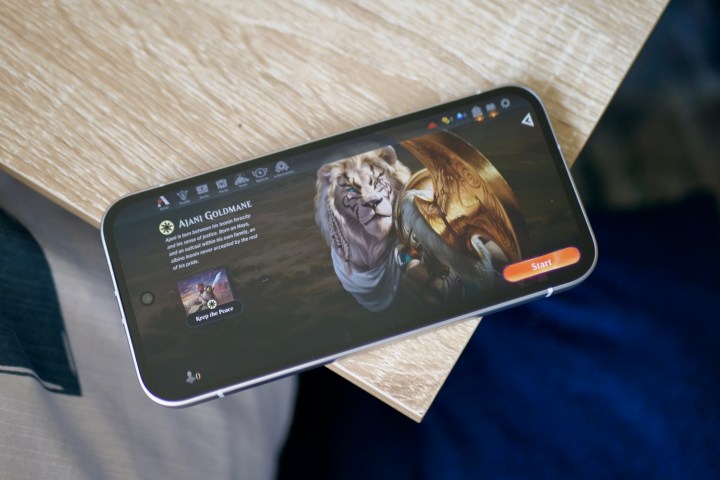 Un jeu fonctionnant sur Google Pixel 9A.