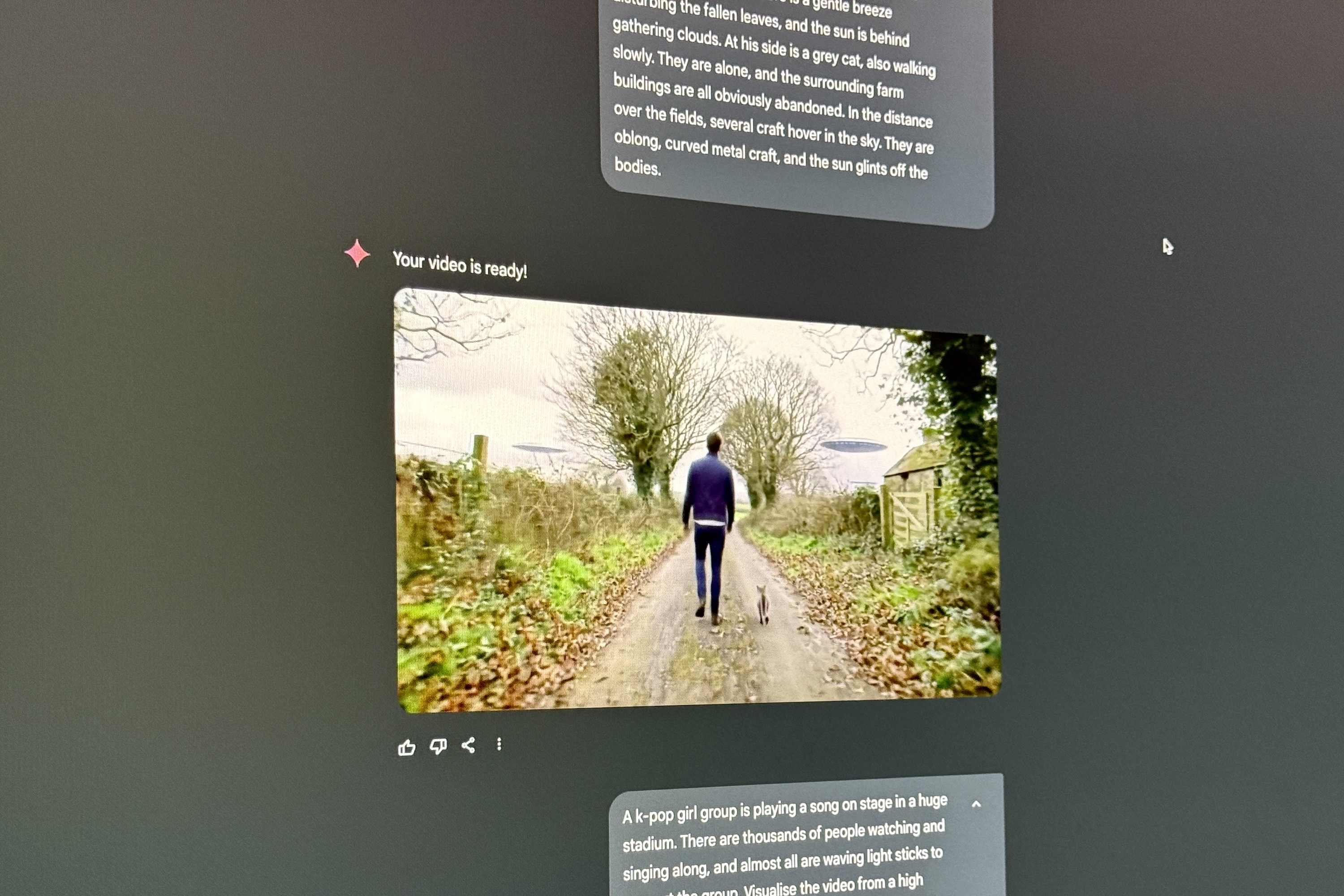 Vidéo créée à l'aide de Google Gemini Advanced et Veo 2.