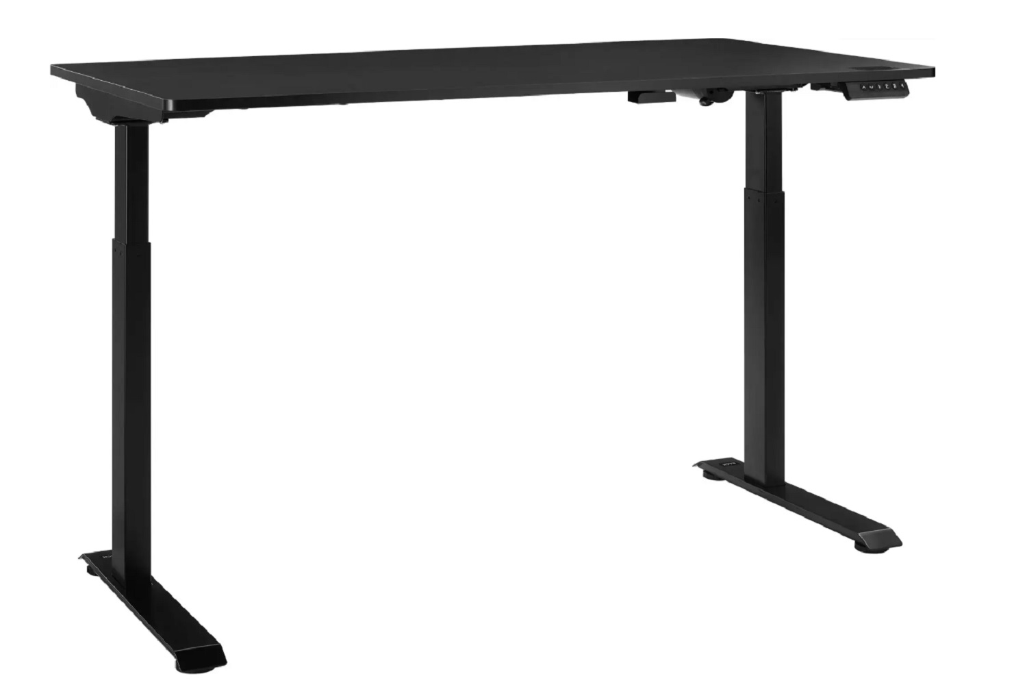 Le bureau debout réglable insignitif sur un fond blanc.
