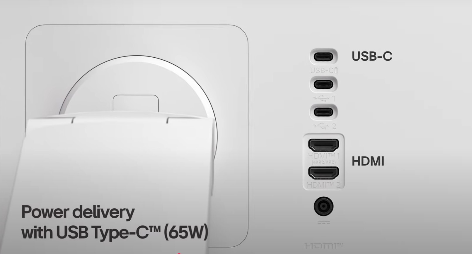 Ports sur le swing de moniteur intelligent LG