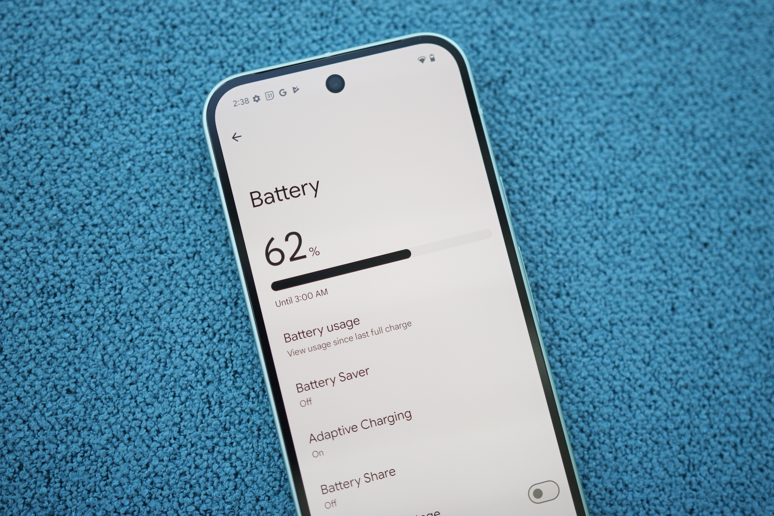 Santé de la batterie sur Google Pixel 9.