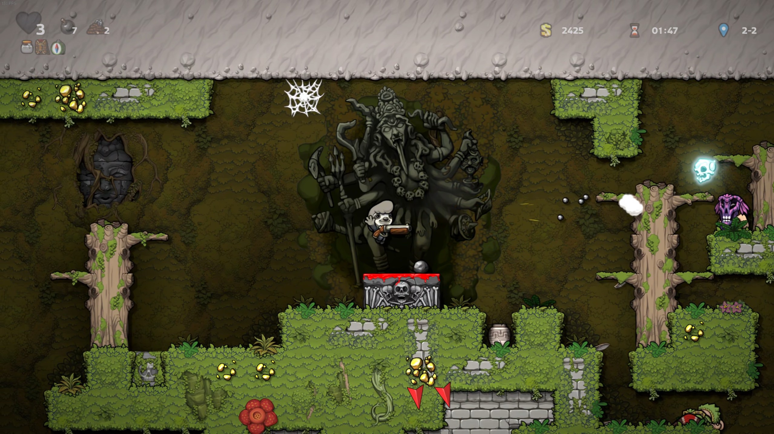 Une capture d'écran de Spelunky 2.