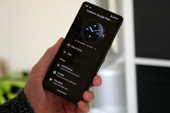 L'application Watch sur le pixel 7.