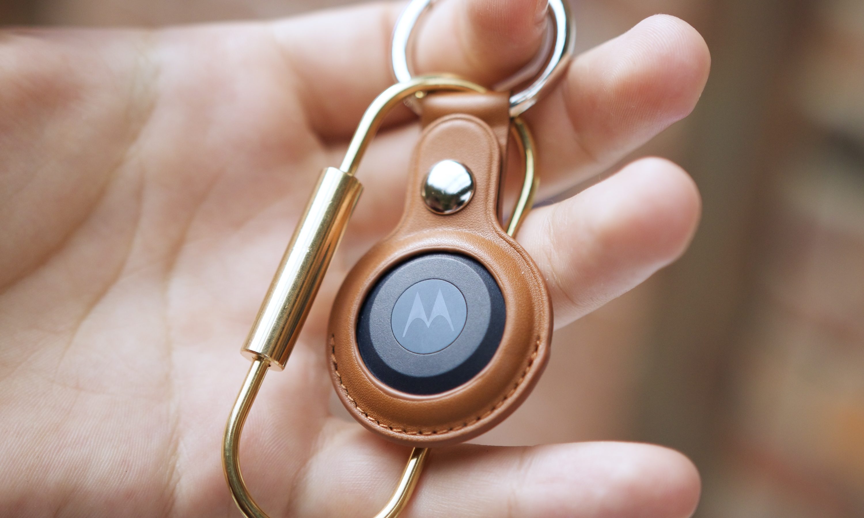 Quelqu'un tenant la tag moto.