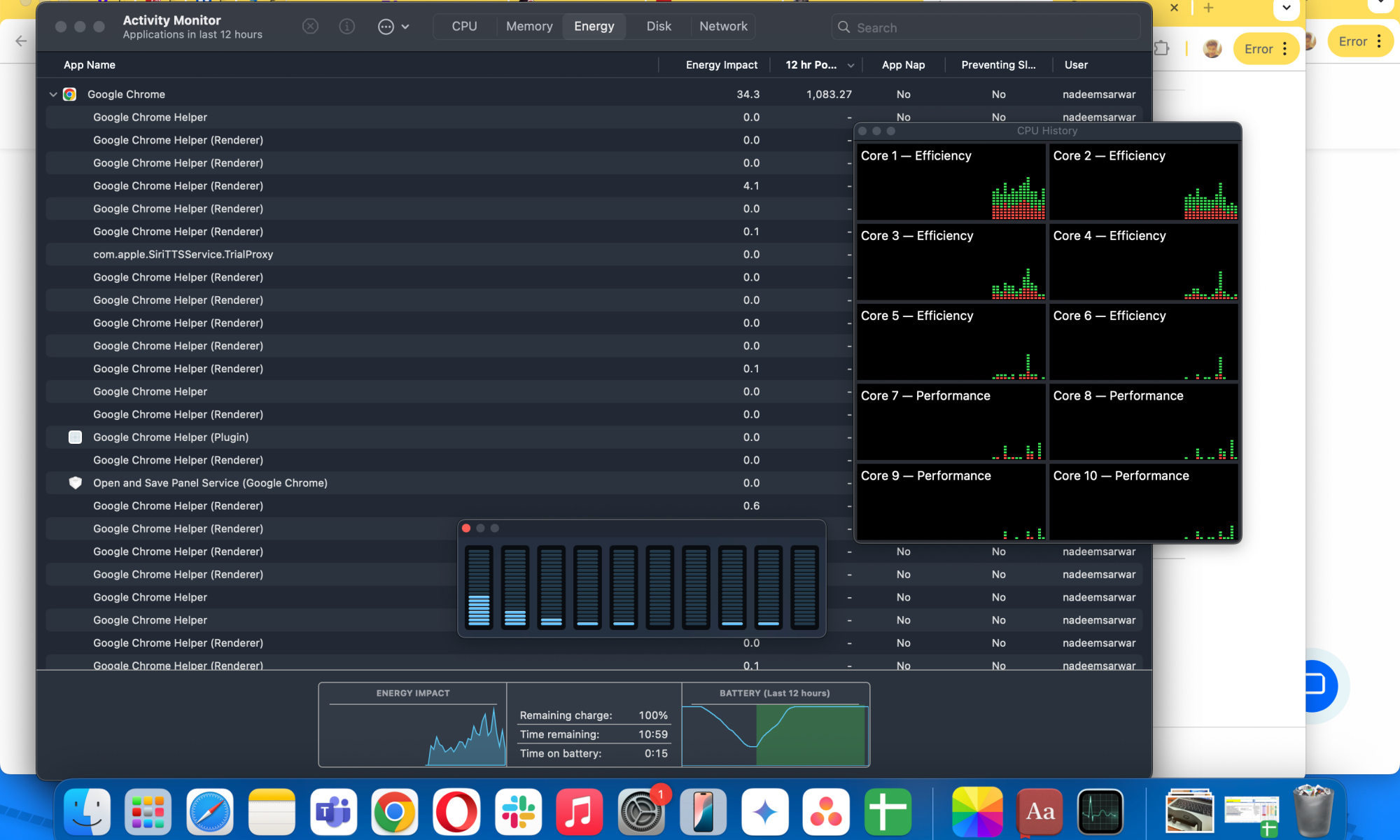 Activité de base sur un MacBook Air,