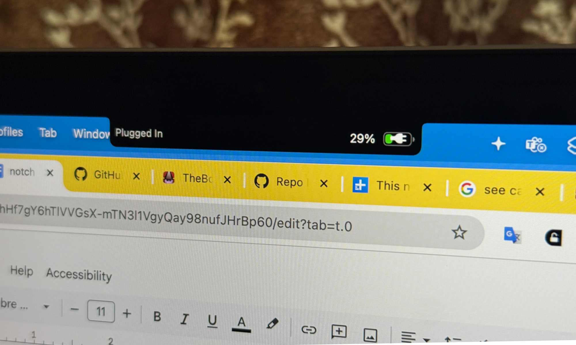 Indicateur de charge dans l'application Notch Boring.