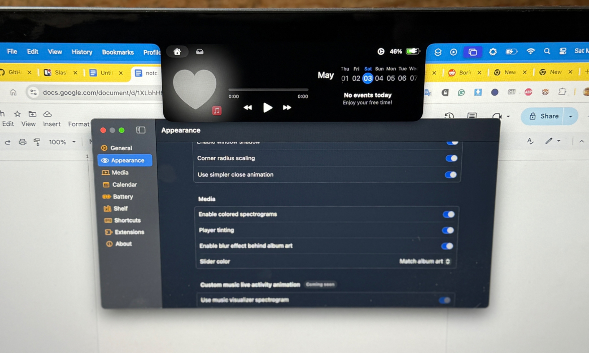 Playage musical pour l'application Boring Notch.