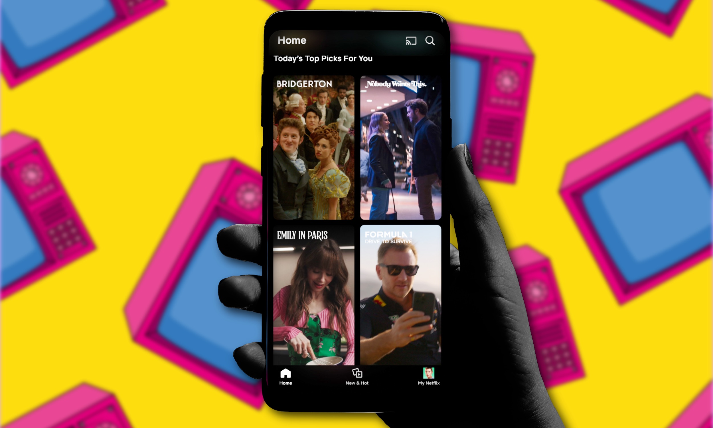 Flux vidéo vertical sur Netflix.