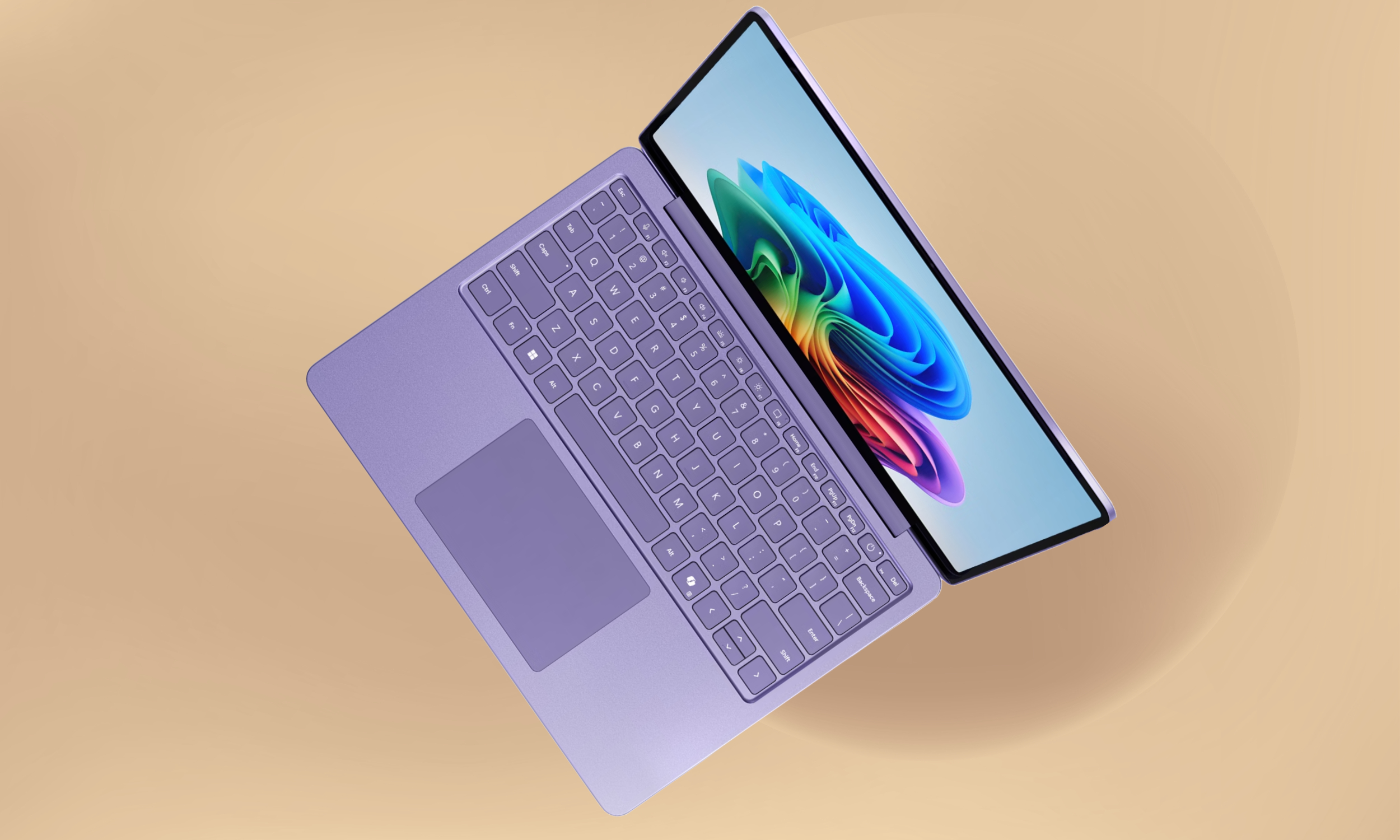 Microsoft Surface Microsoft ordinaire de 13 pouces illustré en couleur violette.
