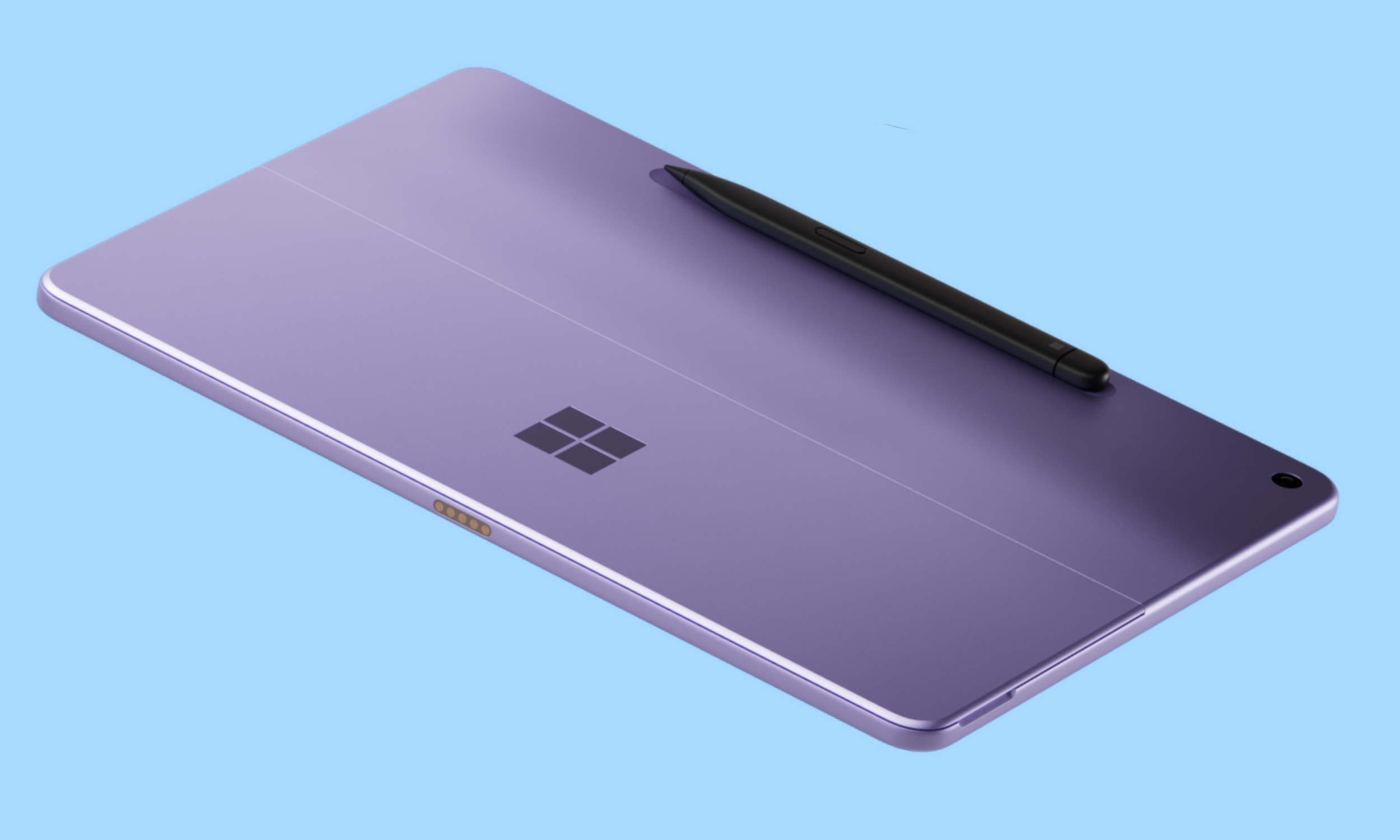 Microsoft Surface Pro 12 pouces représenté en violet.