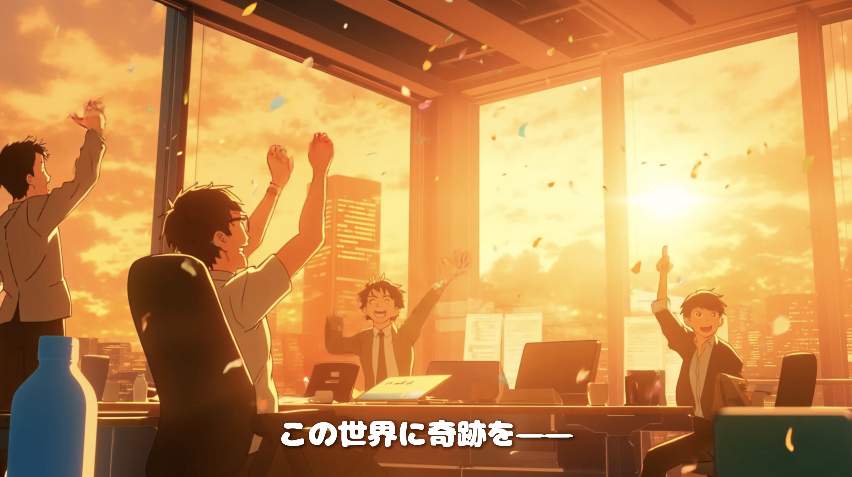 Scène d'anime générée par AI-AIMER Animon.ai