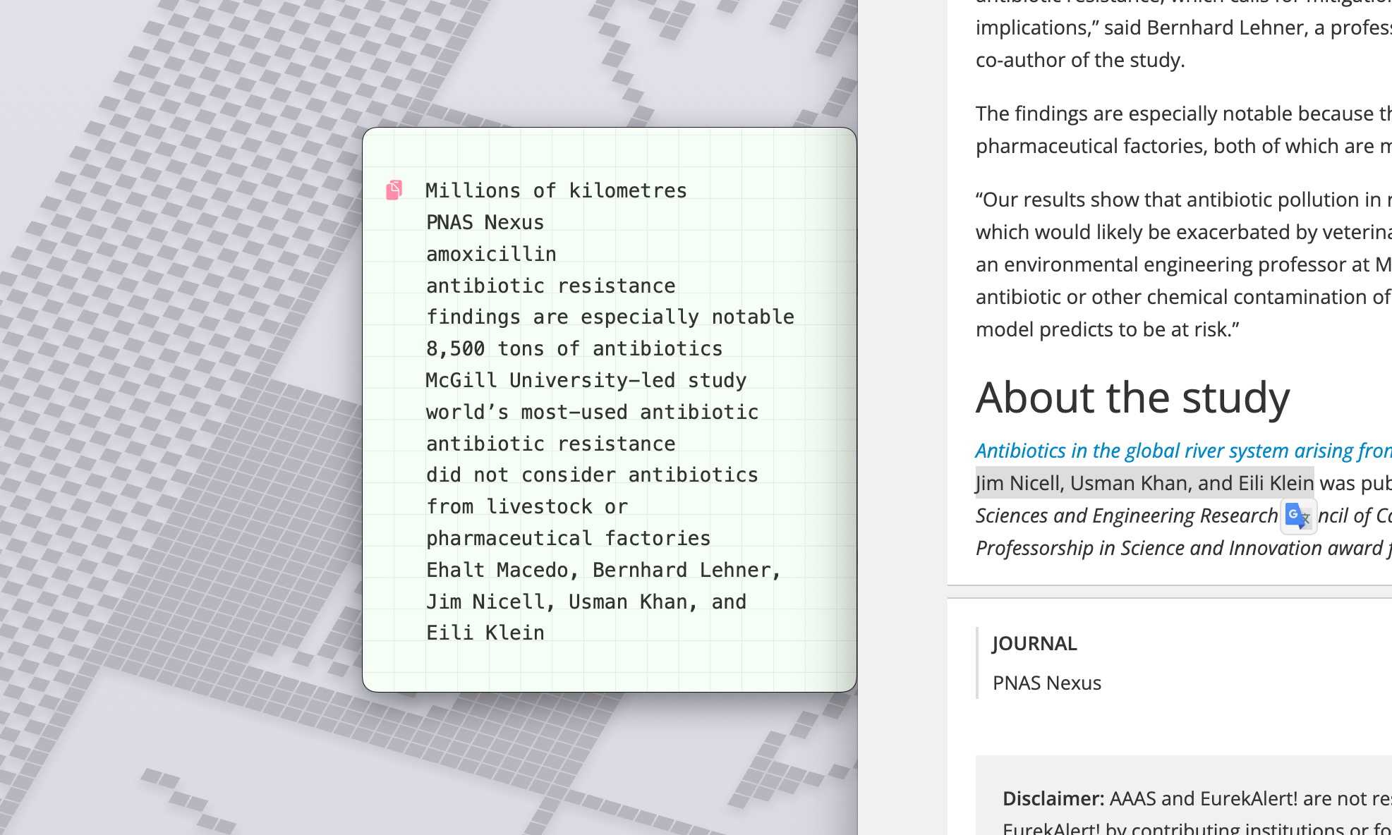 Paste automatique dans l'application antinote pour macOS.