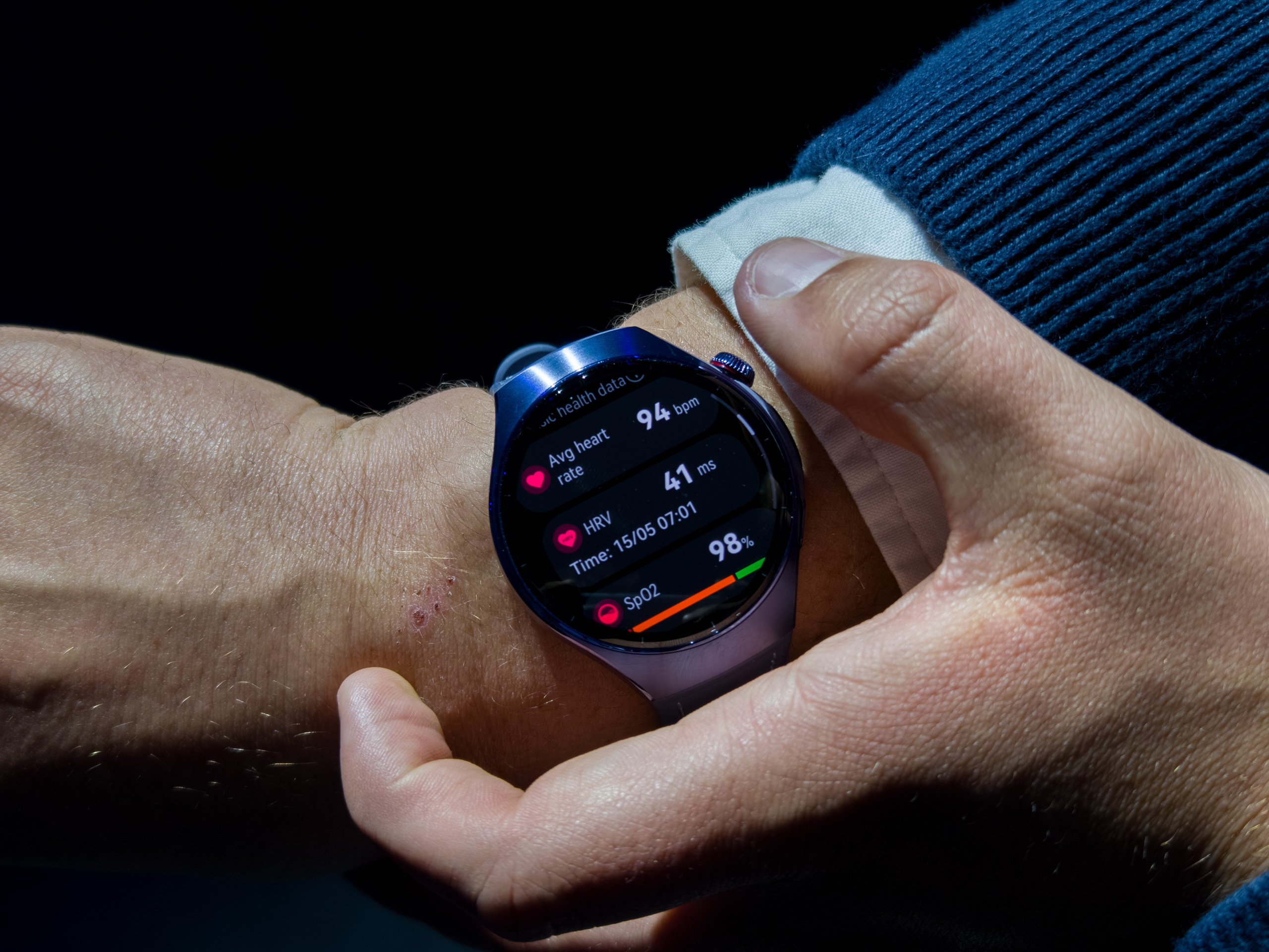 Résultats de contrôle de santé de 60 secondes sur la montre Huawei 5