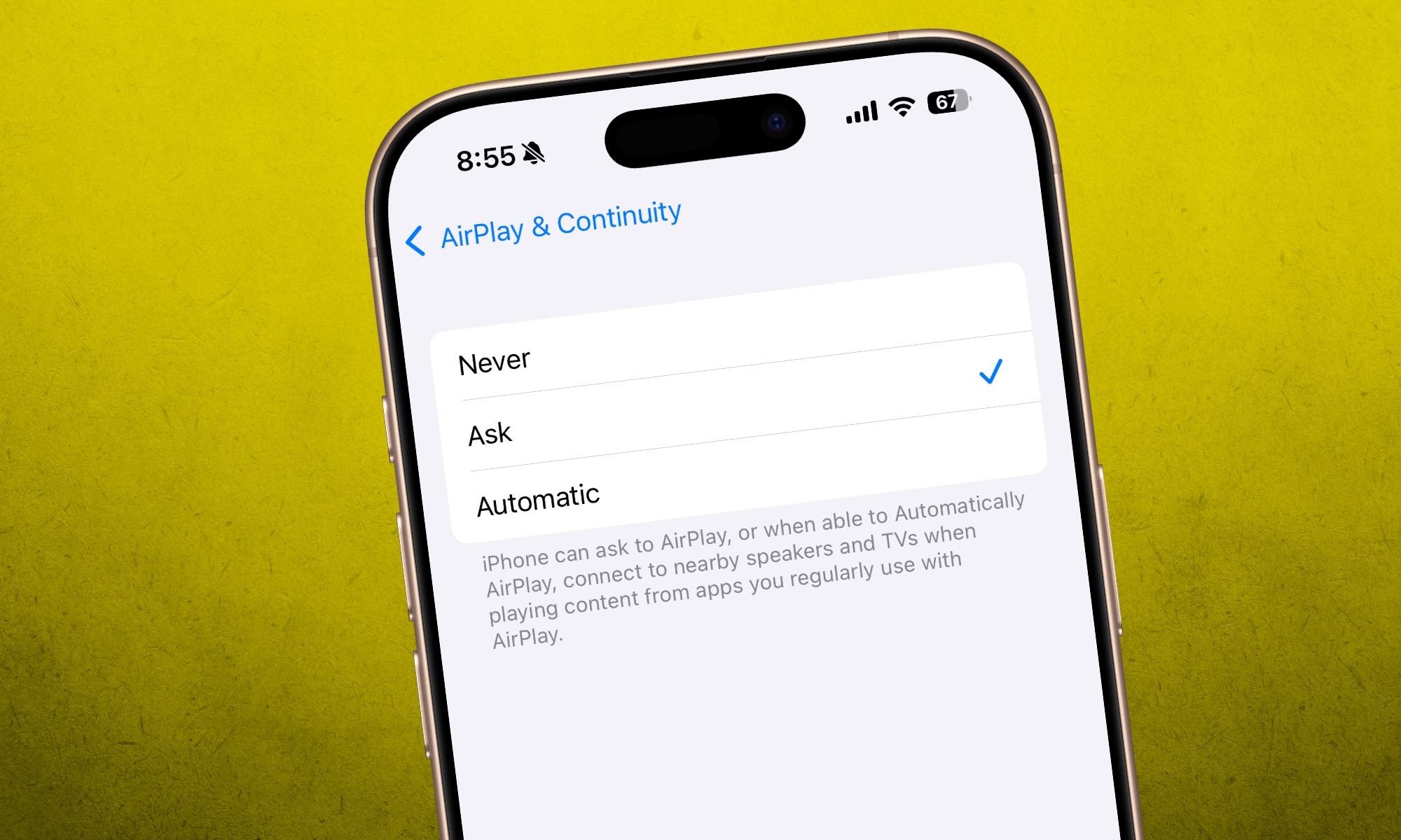 Ajustement du comportement de pomme.