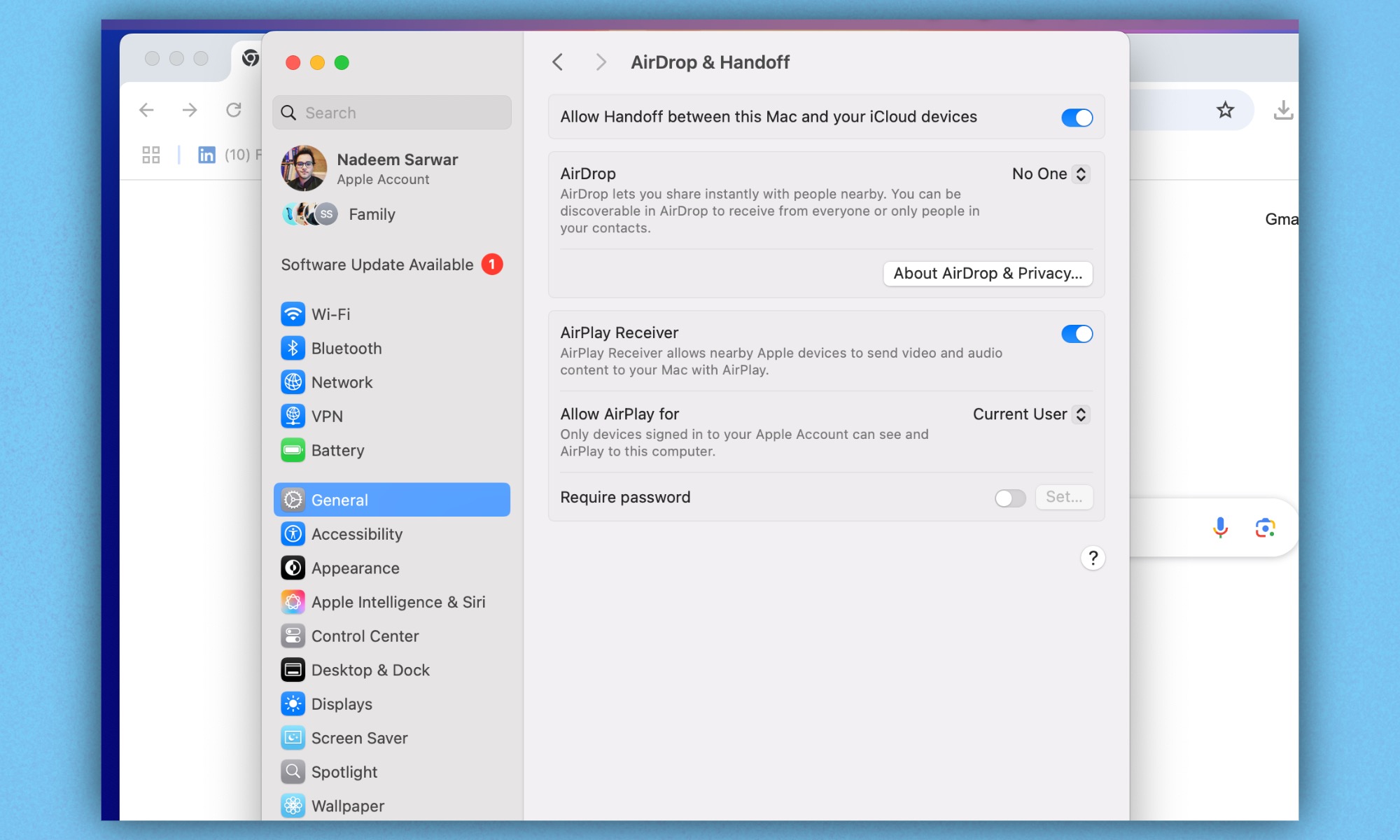 Paramètres de jeu Apple sur un Mac.