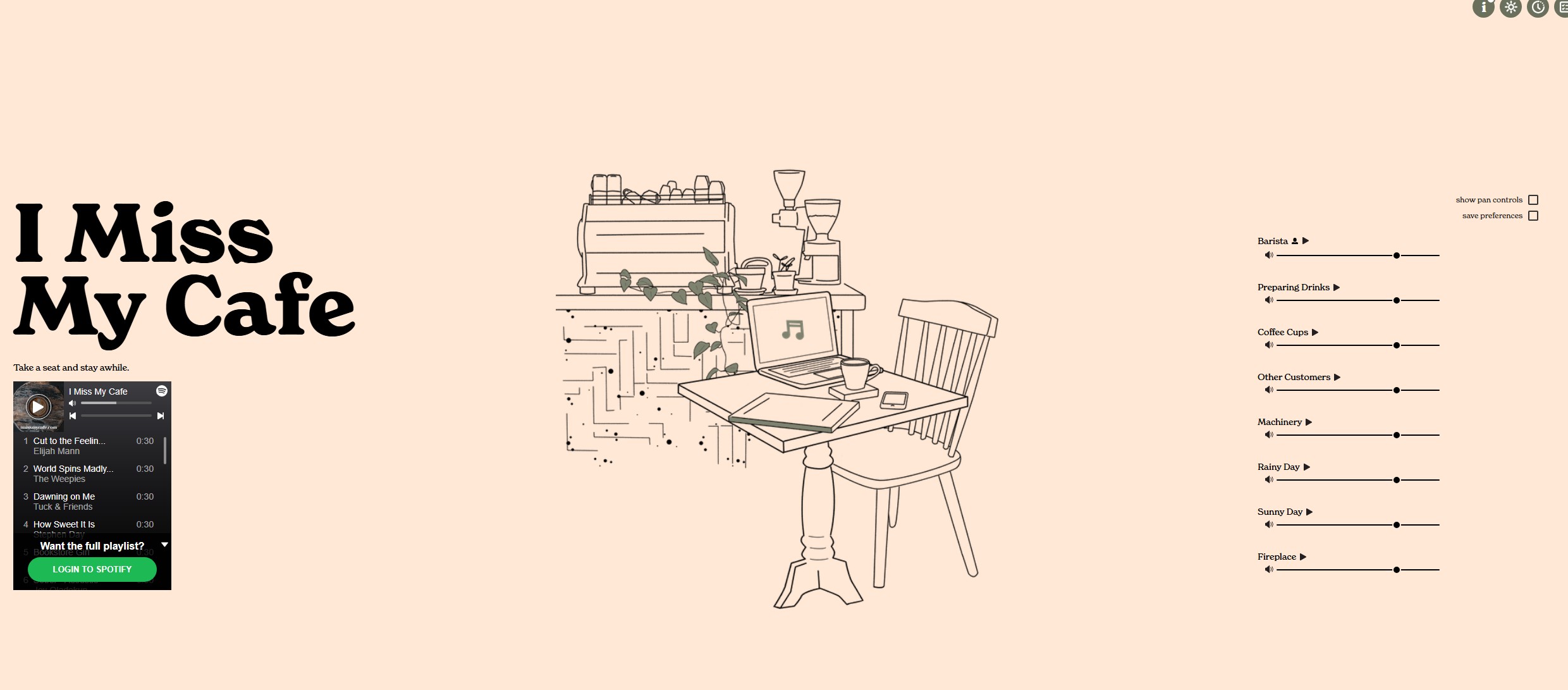 Une capture d'écran de mon café me manque.
