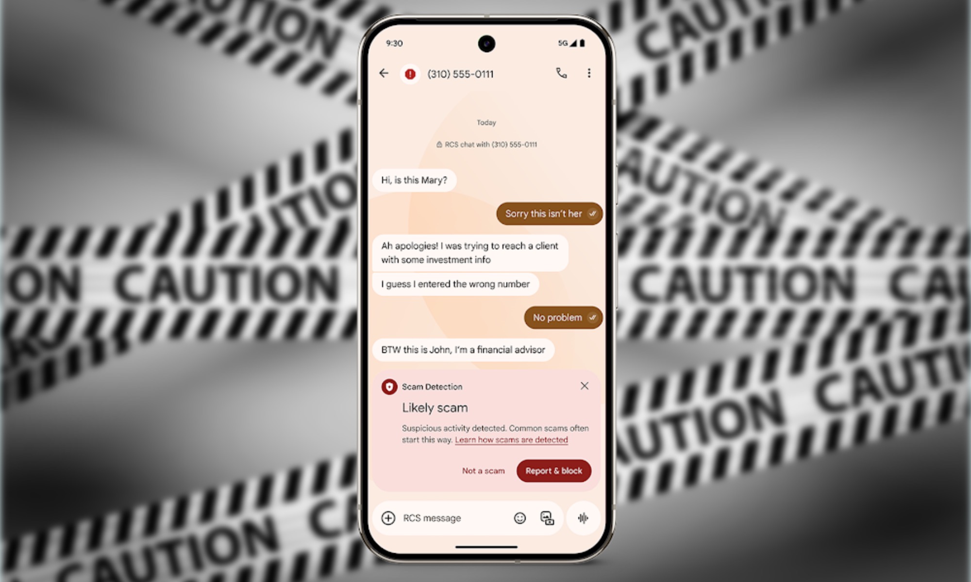 Fonctionnalités de prévention de l'escroquerie intégrées au téléphone et aux messages de Google