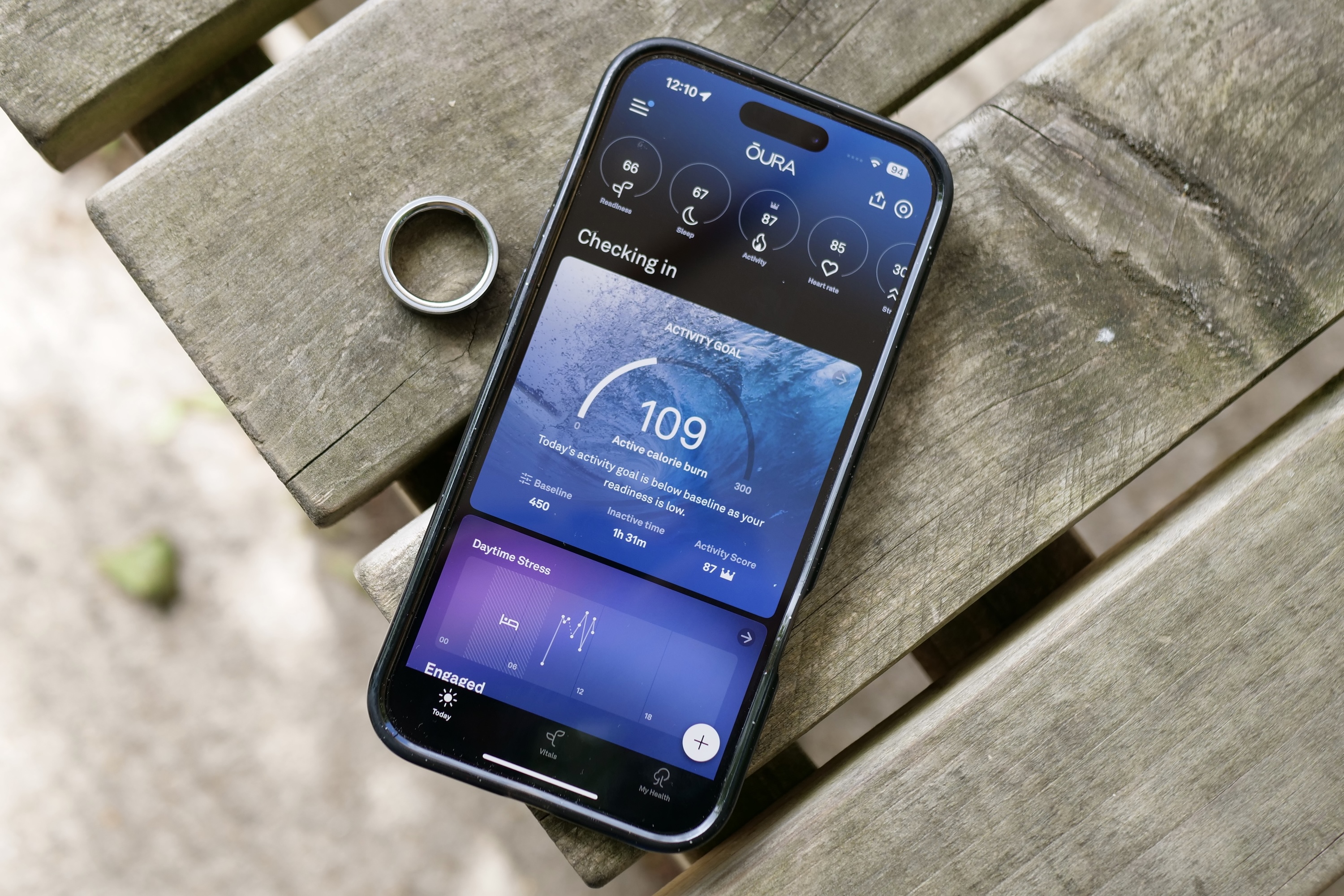 L'Oura Ring 4 avec son application.