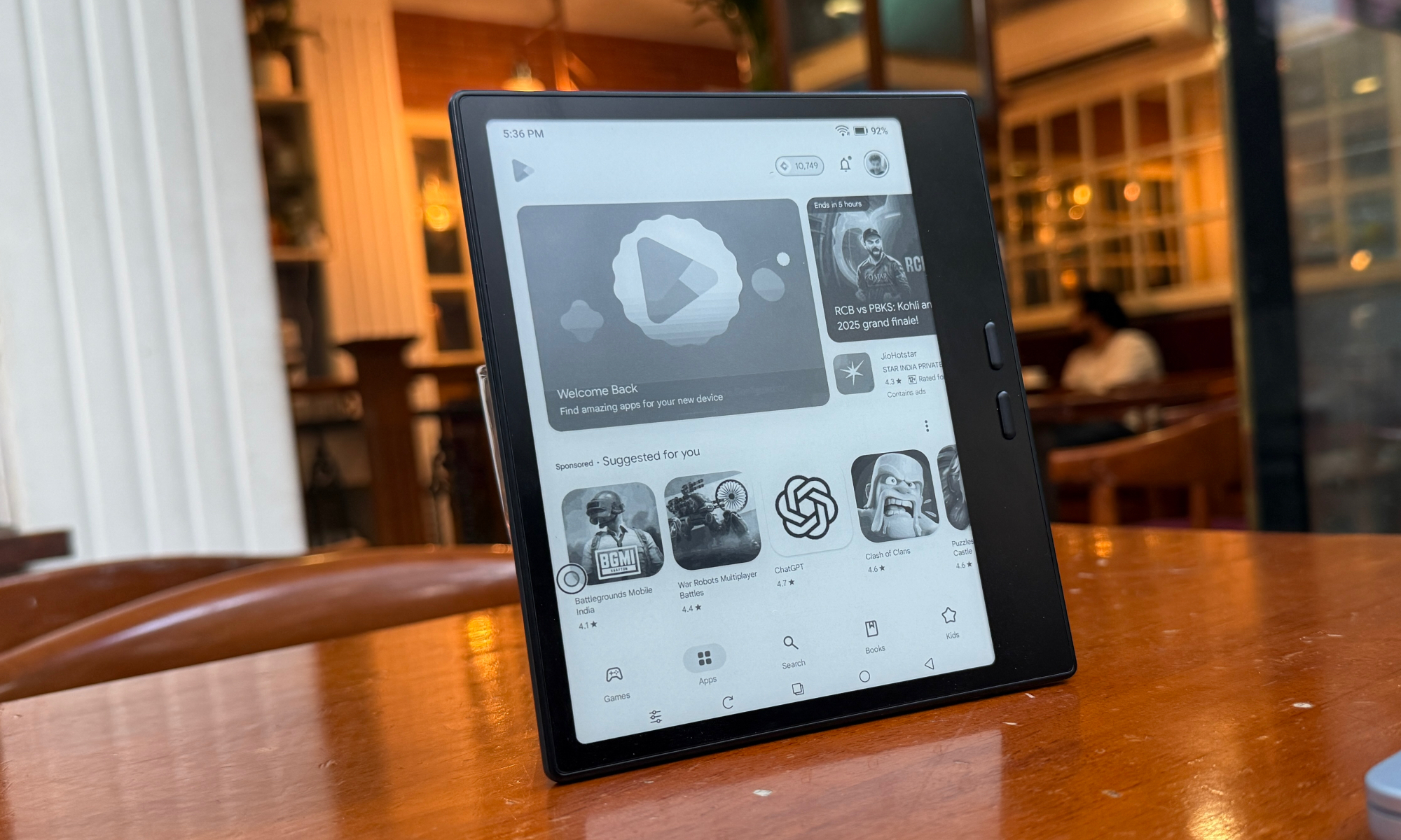 Player Store sur la tablette à encre BOOX GO 7 E.