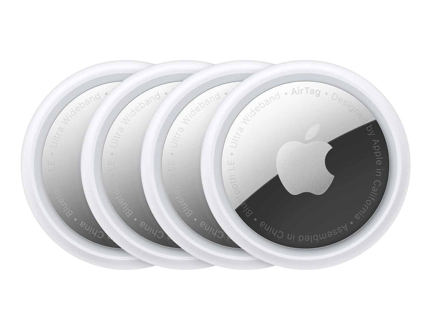À aucune grande surprise, le pack Apple Airtag 4 se compose de 4 Airtags Apple.