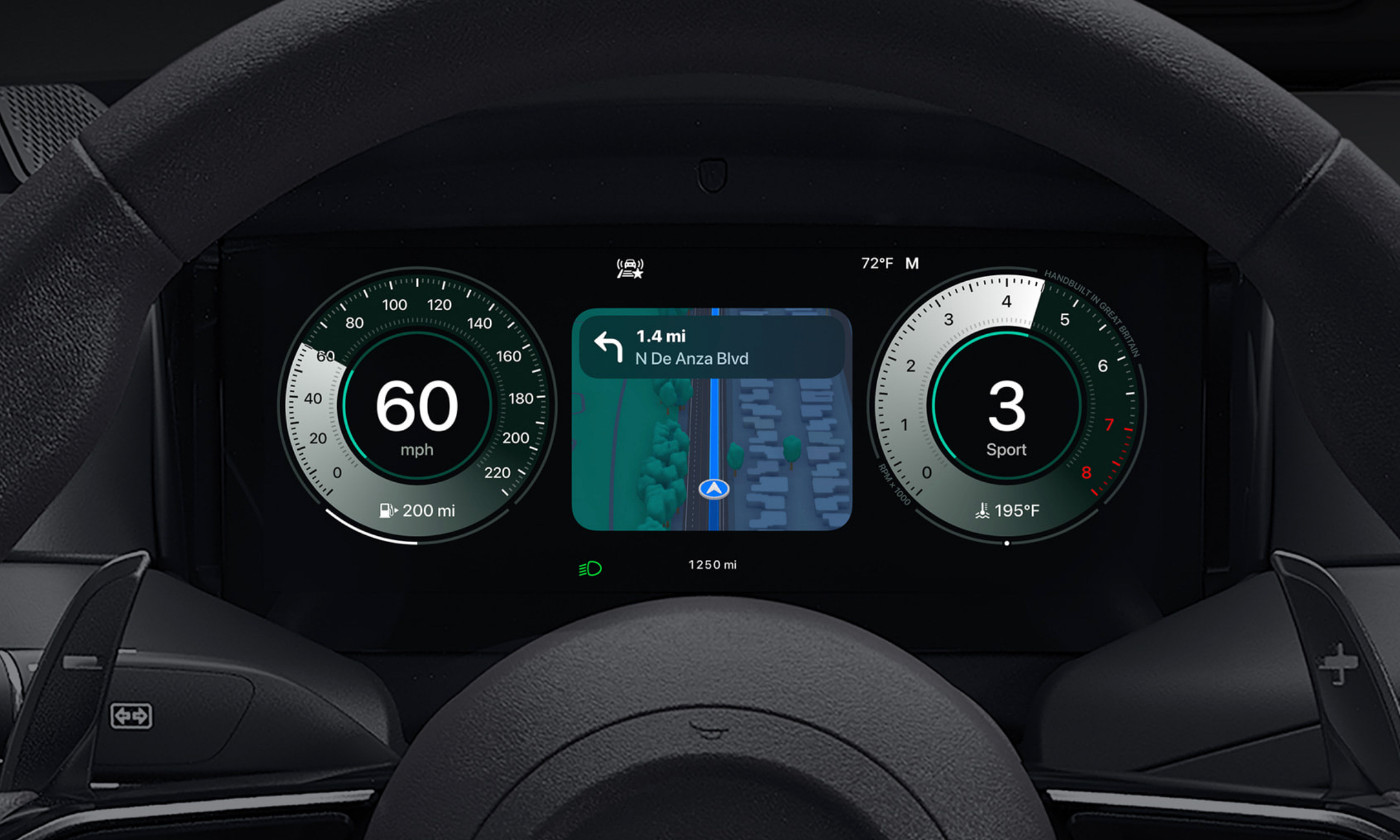 Un écran d'écran de la nouvelle interface Ultra Carplay.