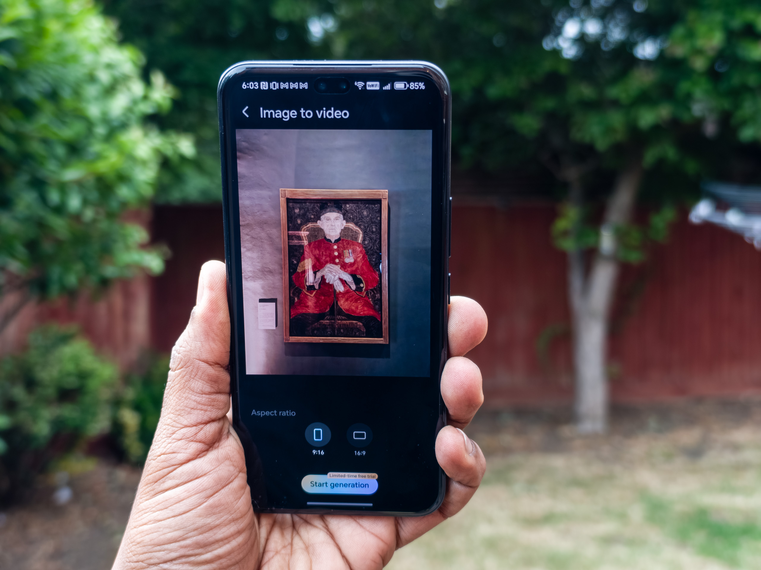 Google Veo 2 en action sur la fonctionnalité Honor 400 Pro Ai Image to Video