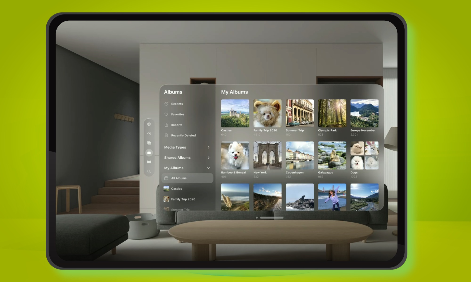 Rendu concept d'iPados 27 pour Finder.